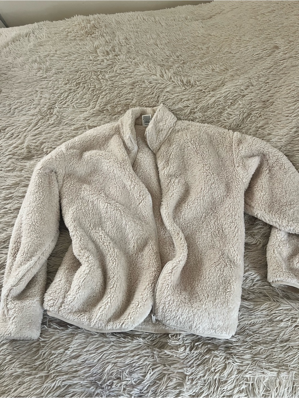 PINK Victoria's Secret Cream Teddy Jacket